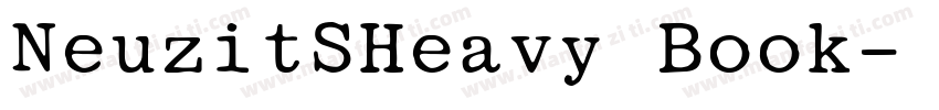 NeuzitSHeavy Book字体转换